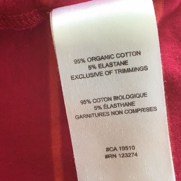 Lolë Bright Pink with Orange Stripe Cotton Athleisure Popover Tunic Top/Dress - Picture 9 of 11